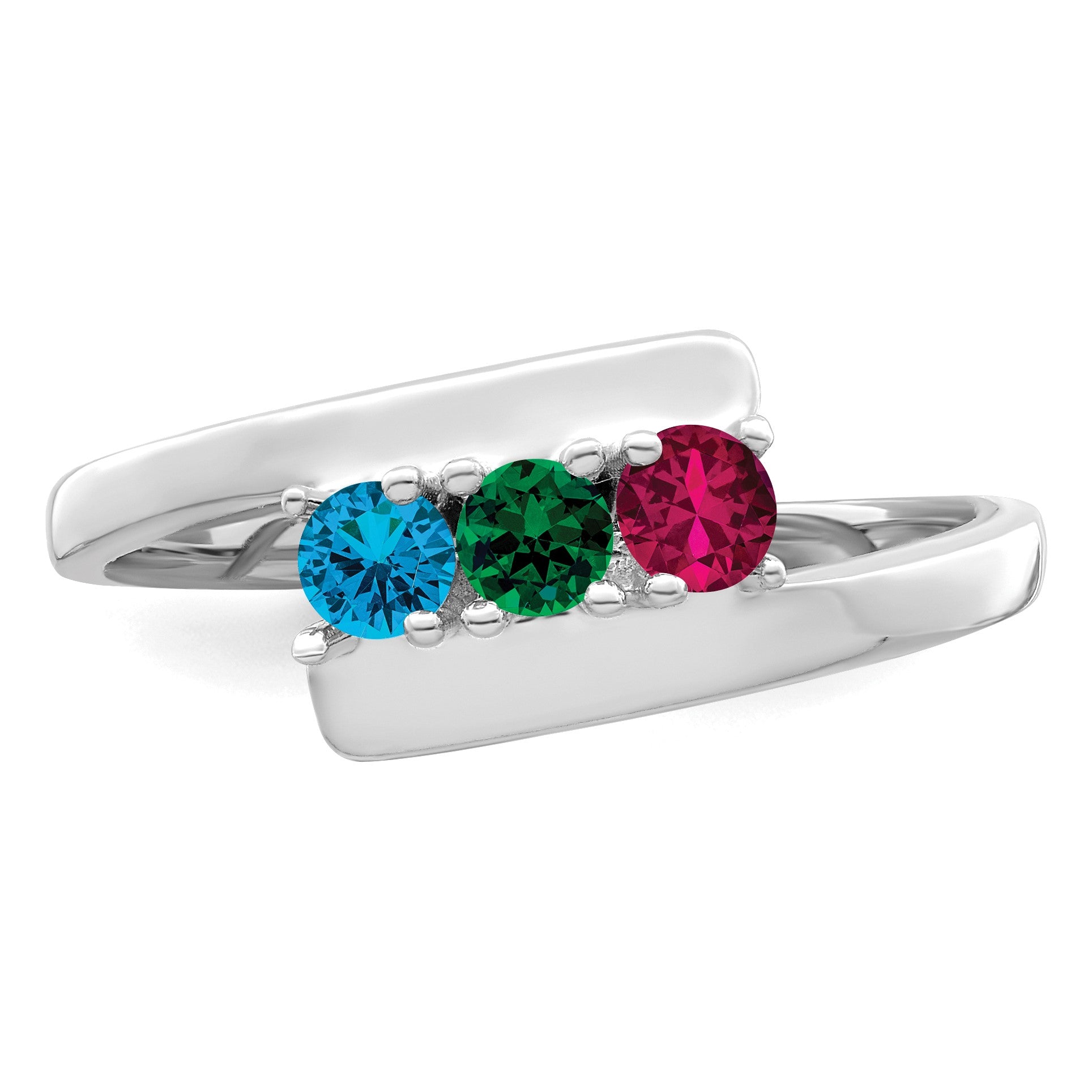 Sterling Silver Rhodium-plated Family Jewelry Mounting