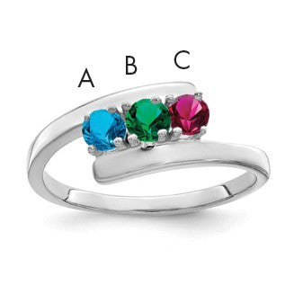 Sterling Silver Rhodium-plated Family Jewelry Mounting