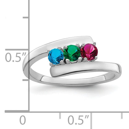 Sterling Silver Rhodium-plated Family Jewelry Mounting