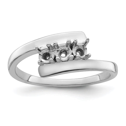 Sterling Silver Rhodium-plated Family Jewelry Mounting
