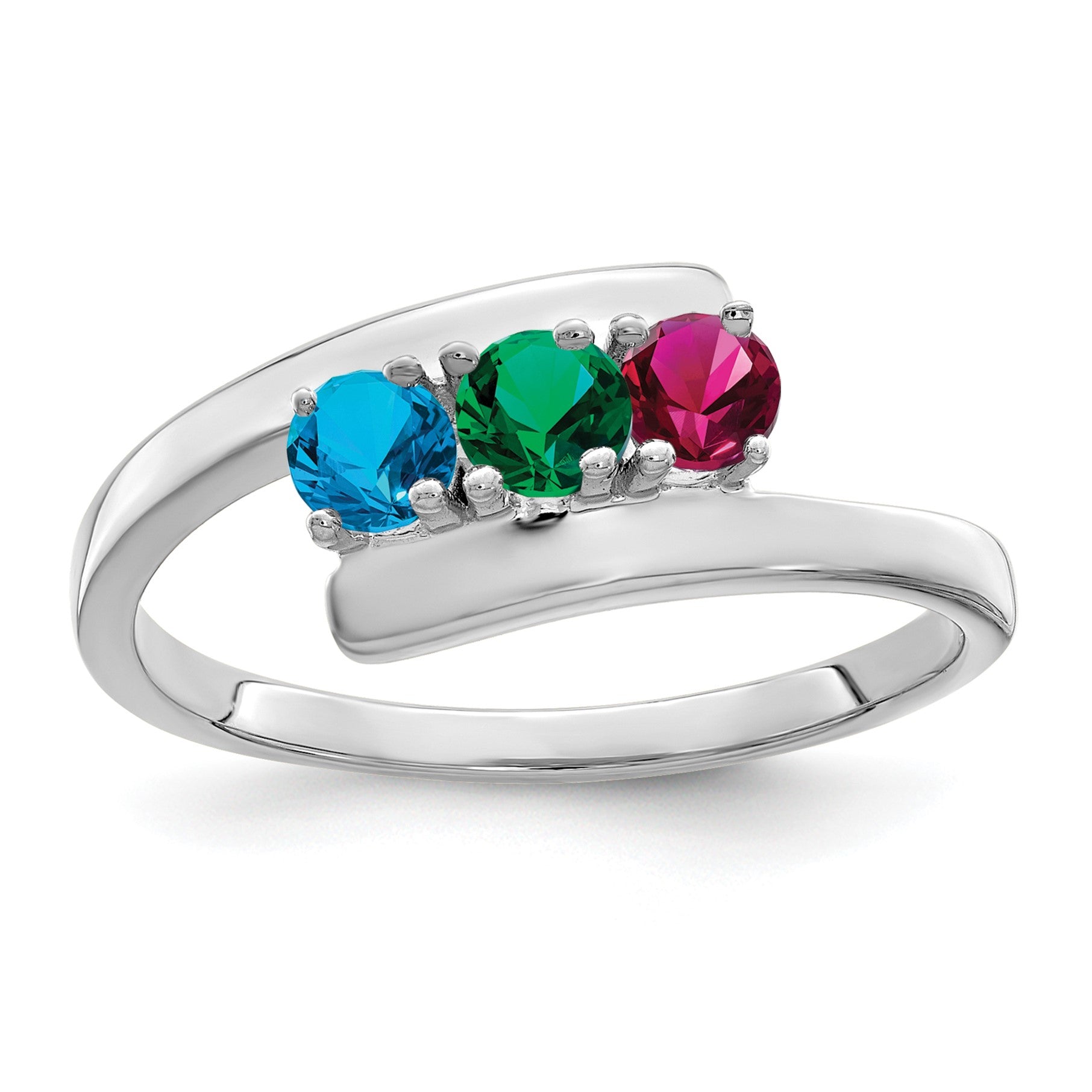 Sterling Silver Rhodium-plated Family Jewelry Mounting