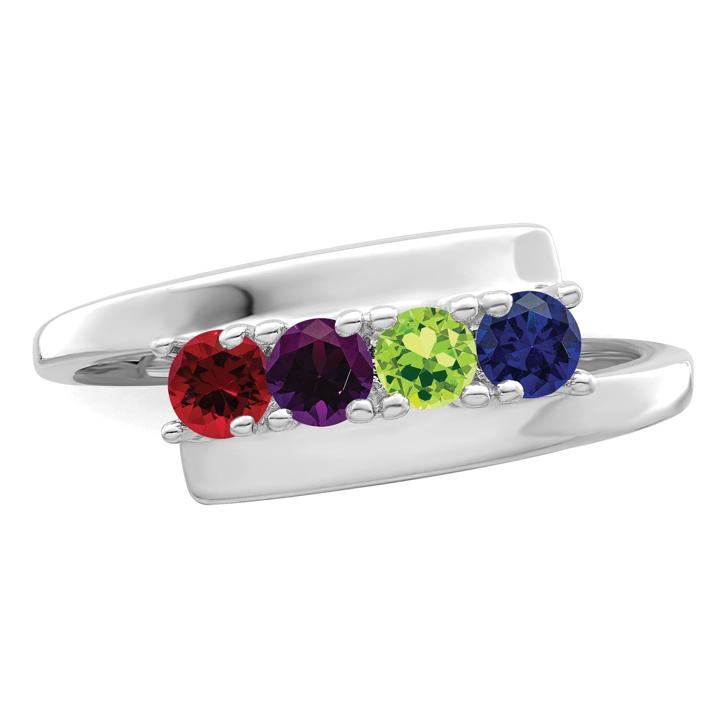 Sterling Silver Rhodium-plated Family Jewelry Mounting