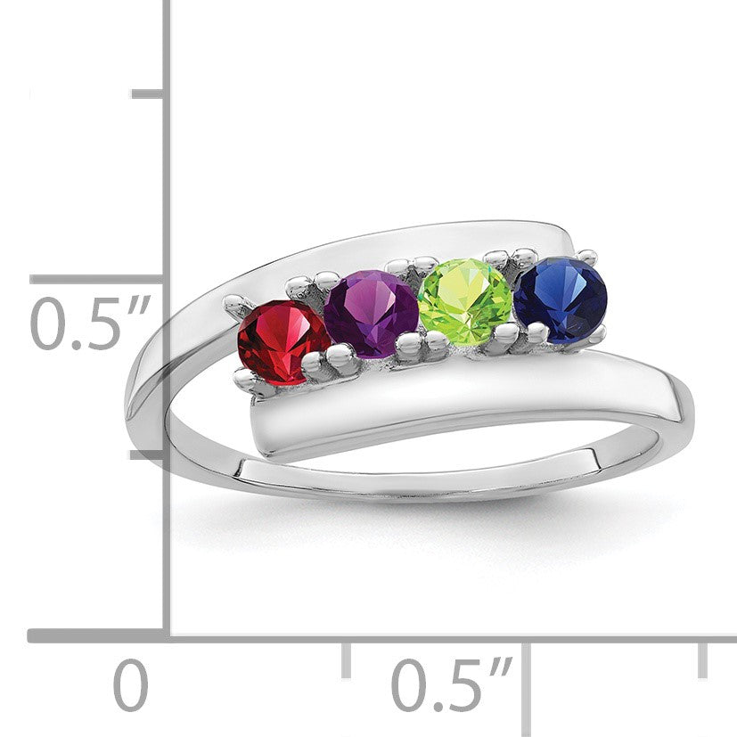 Sterling Silver Rhodium-plated Family Jewelry Mounting