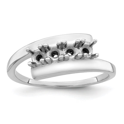 Sterling Silver Rhodium-plated Family Jewelry Mounting