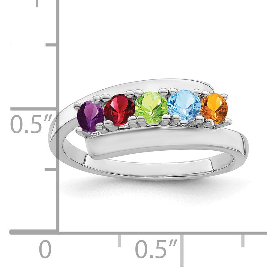 Sterling Silver Rhodium-plated Family Jewelry Mounting