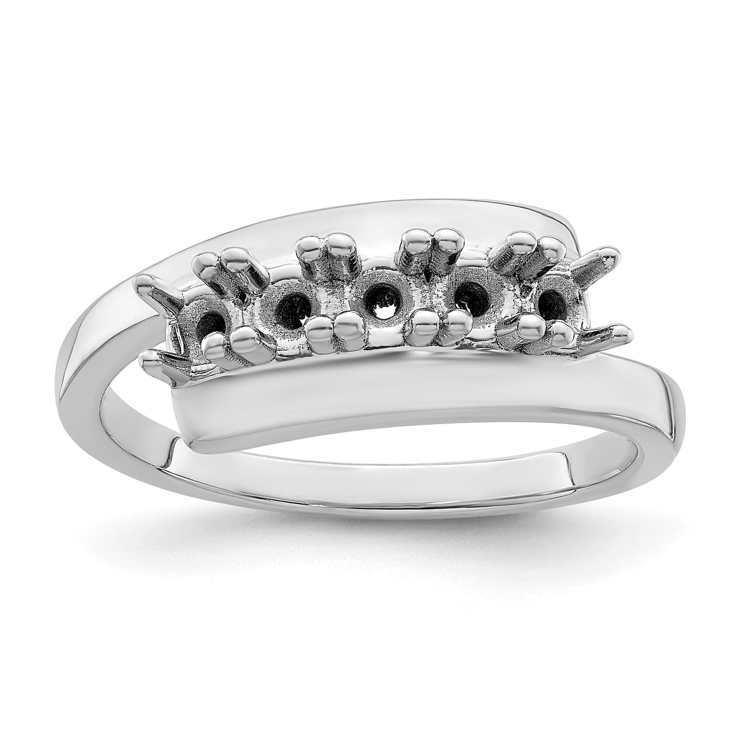 Sterling Silver Rhodium-plated Family Jewelry Mounting