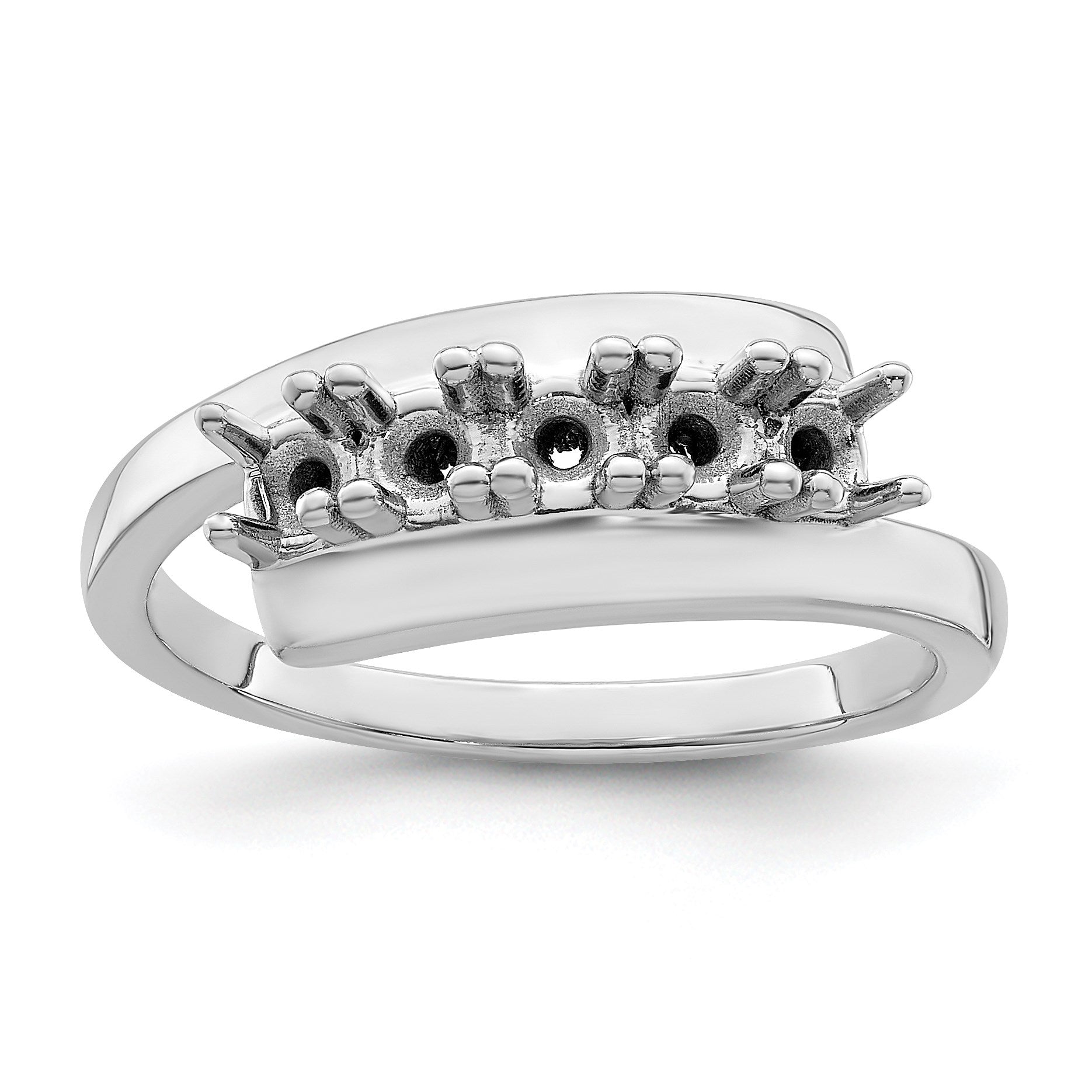Sterling Silver Rhodium-plated Family Jewelry Mounting