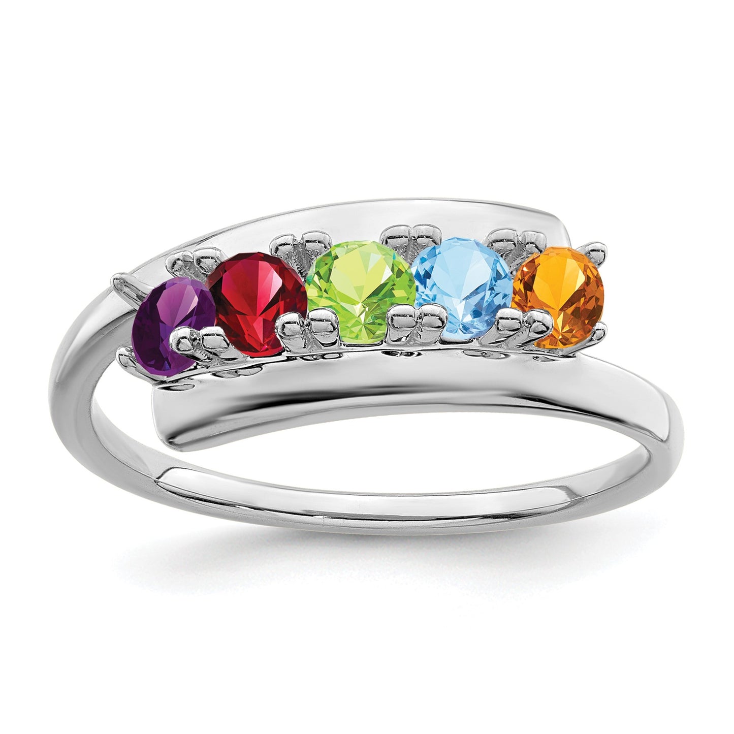 Sterling Silver Rhodium-plated Family Jewelry Mounting