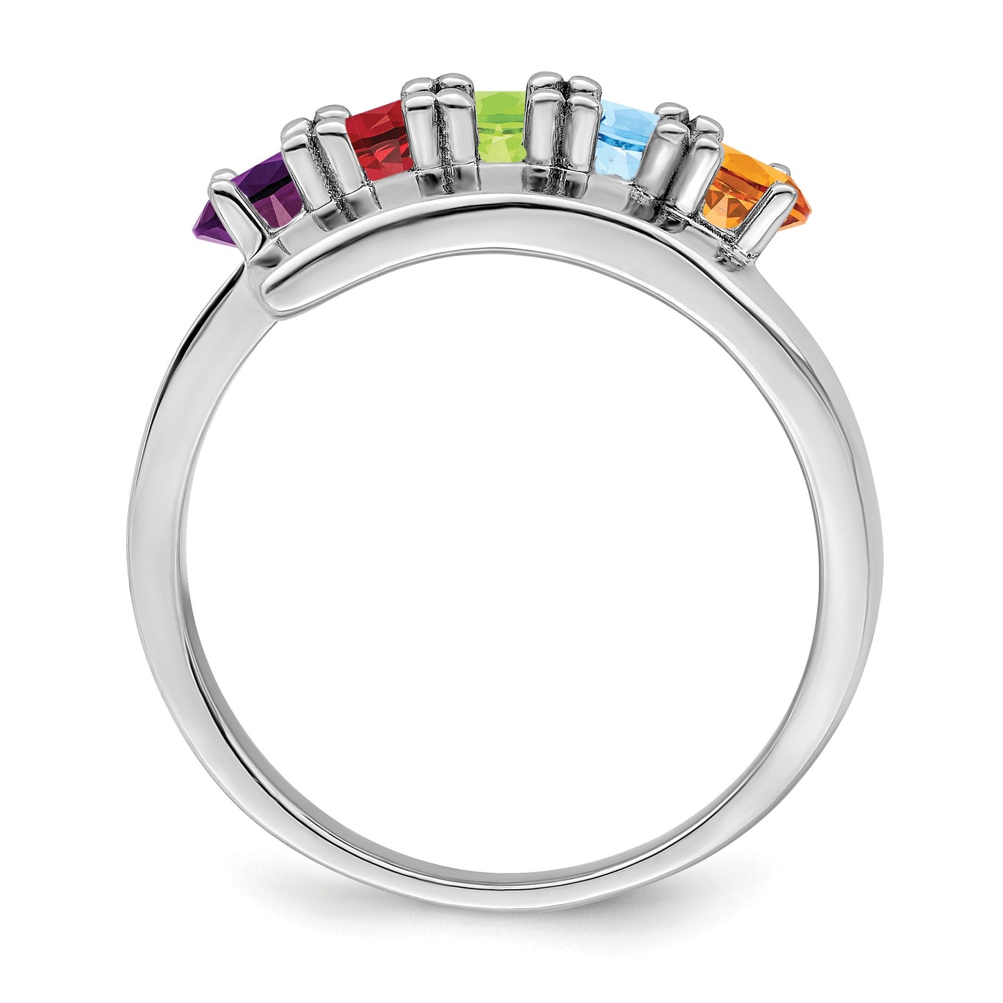 Sterling Silver Rhodium-plated Family Jewelry Mounting