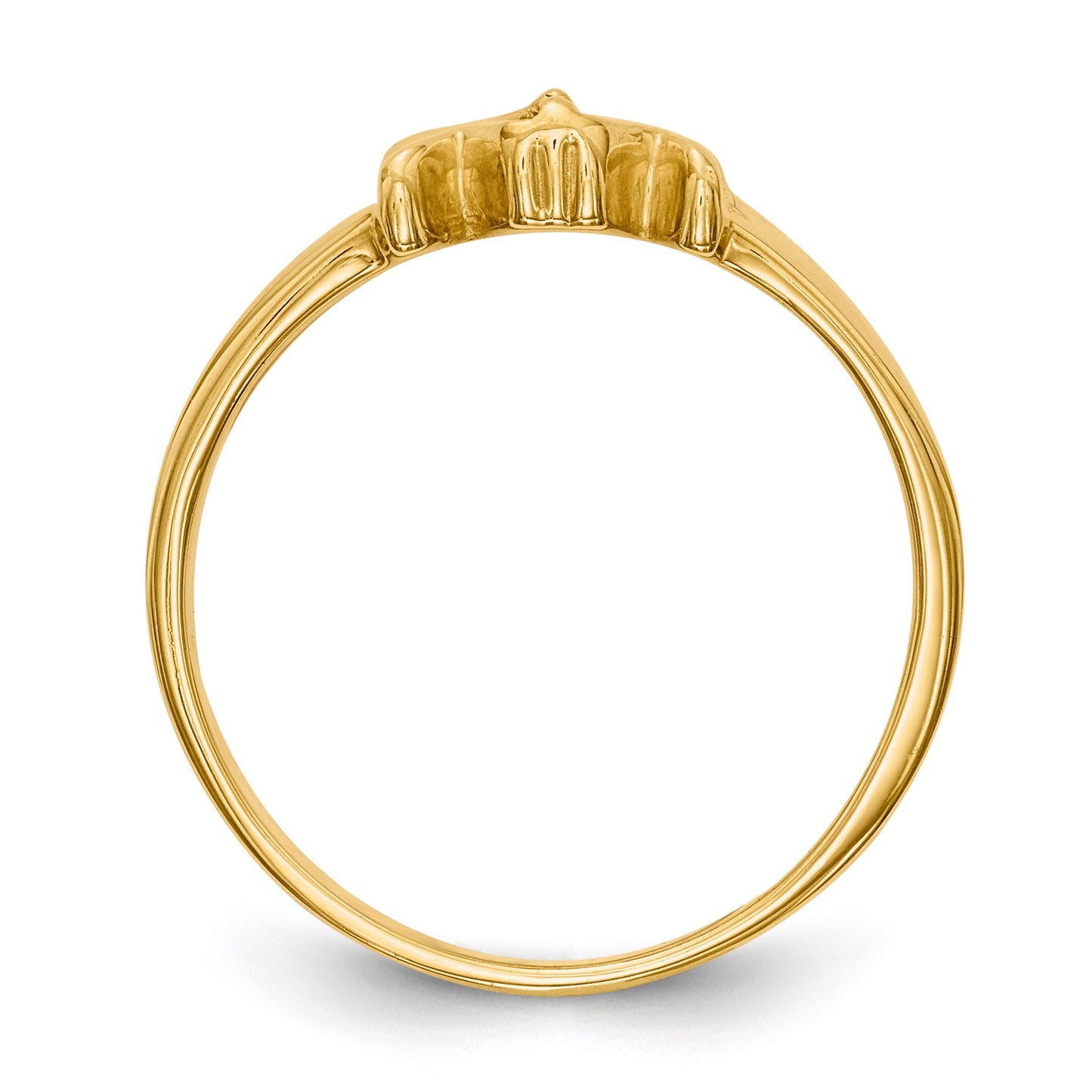 14k Polished 1-Stone Mothers Ring Mounting
