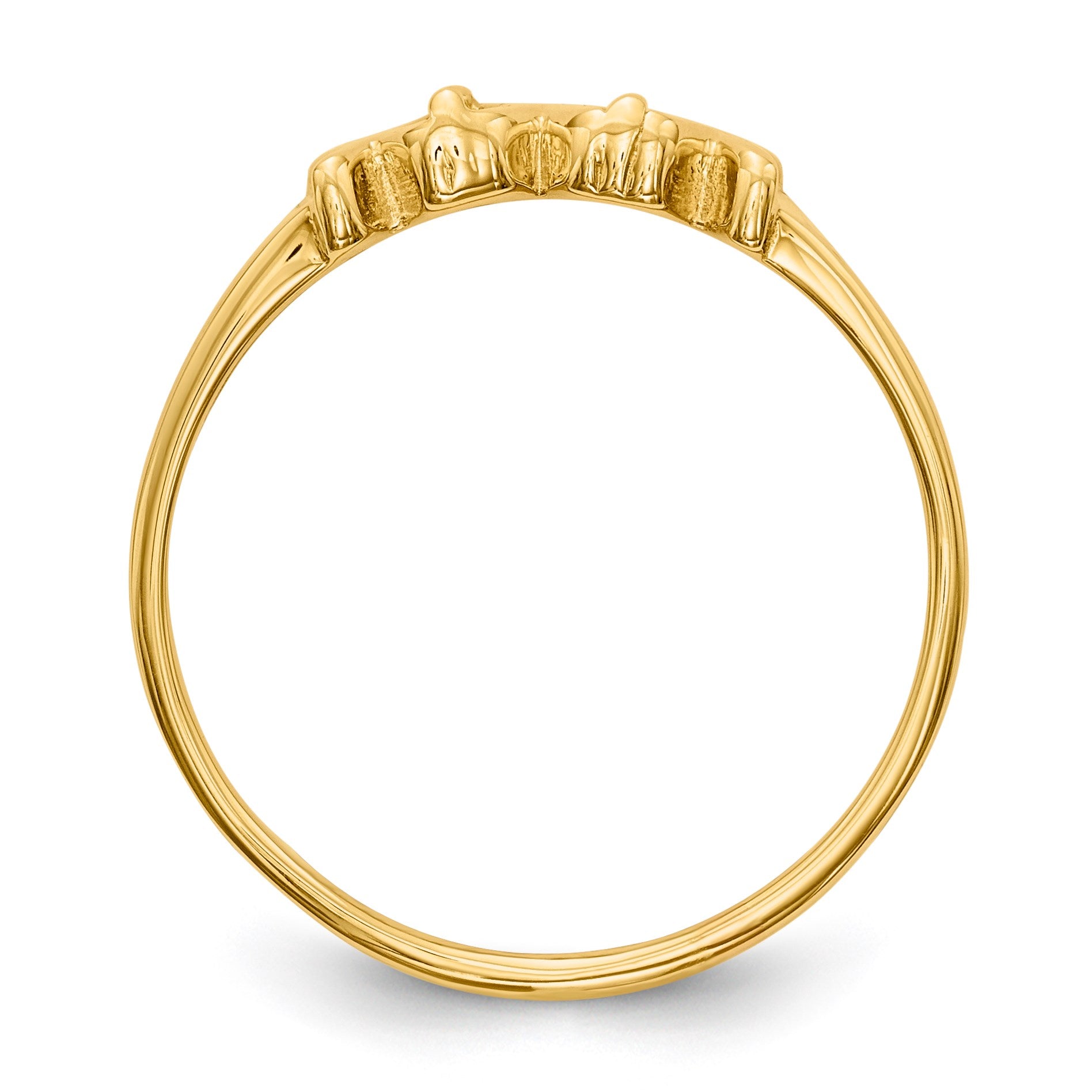 14k Polished 2-Stone Mothers Ring Mounting