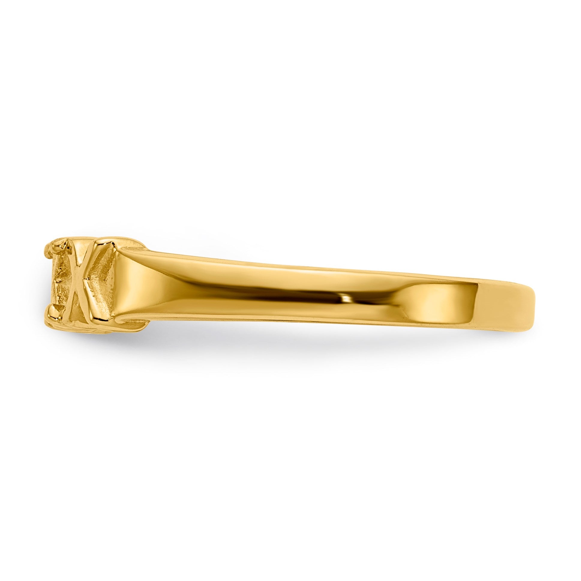14k Polished 2-Stone Mothers Ring Mounting