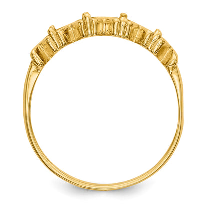 14k Polished 4-Stone Mothers Ring Mounting