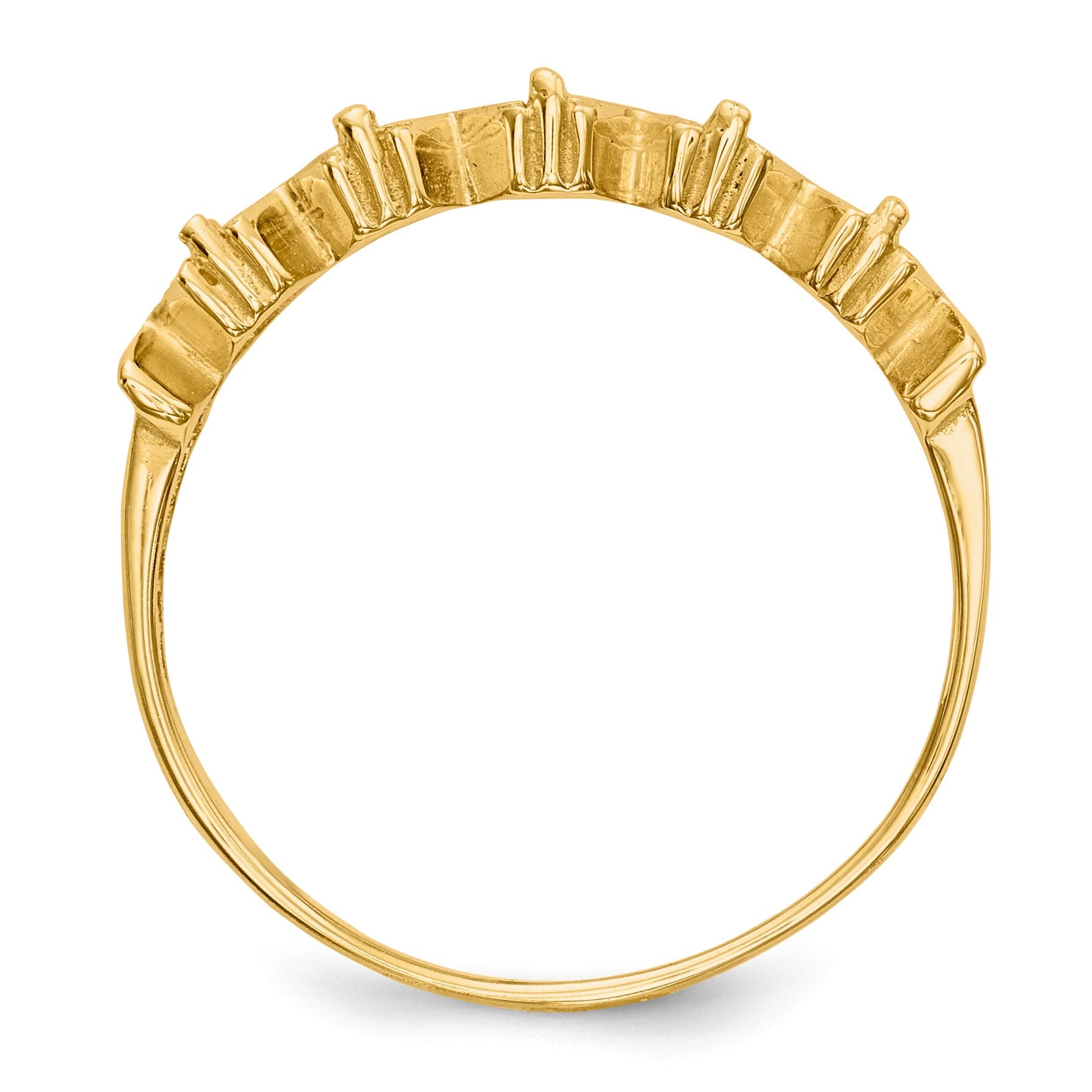 14k Polished 5-Stone Mothers Ring Mounting