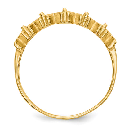 14k Polished 5-Stone Mothers Ring Mounting