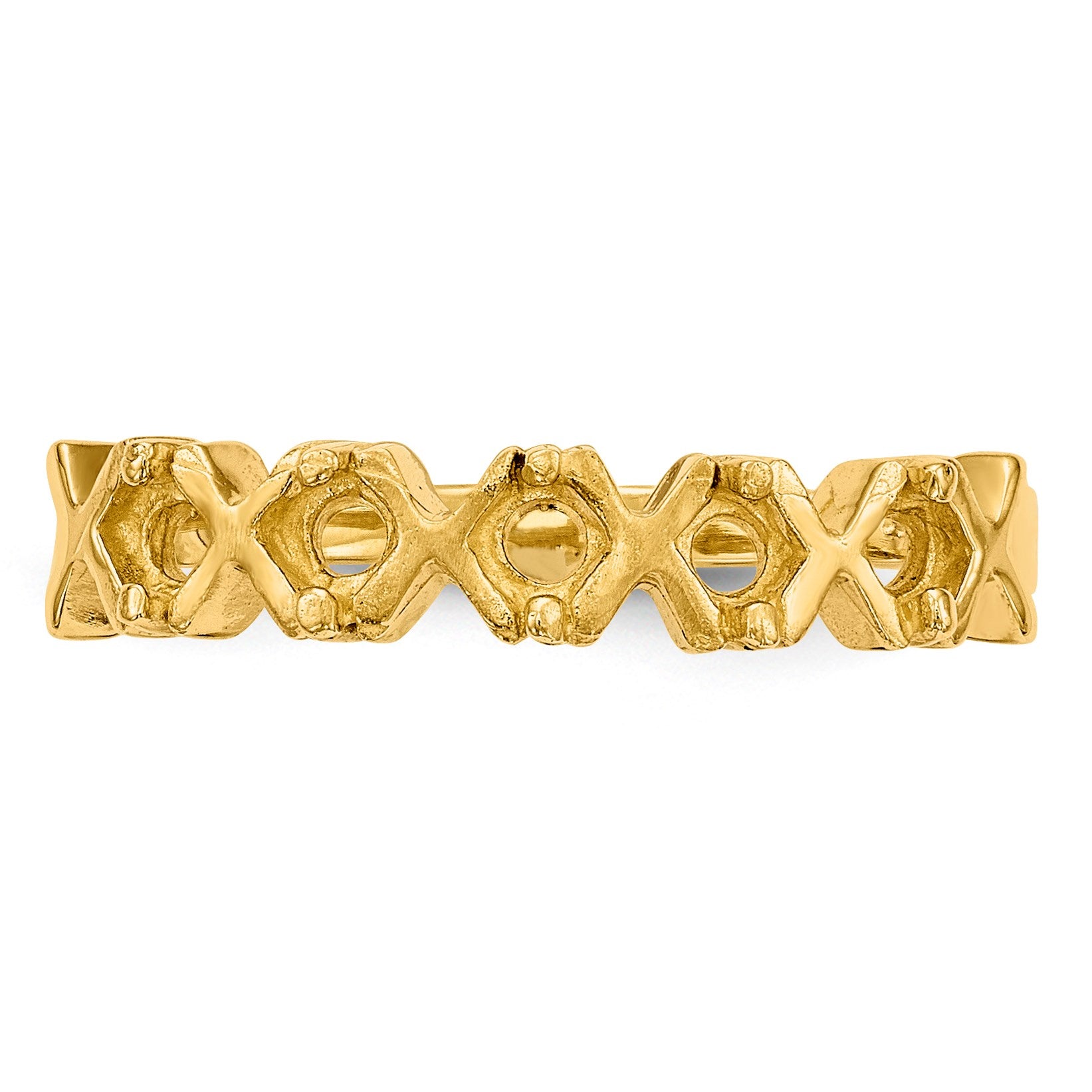 14k Polished 5-Stone Mothers Ring Mounting
