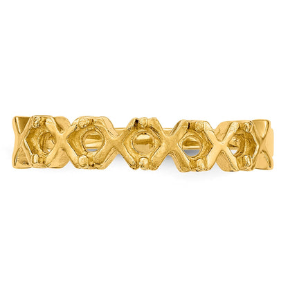 14k Polished 5-Stone Mothers Ring Mounting