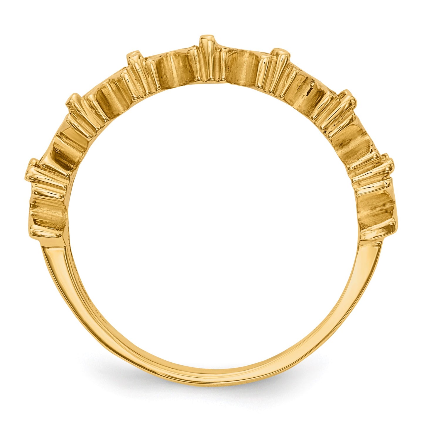 14k Polished 7-Stone Mothers Ring Mounting