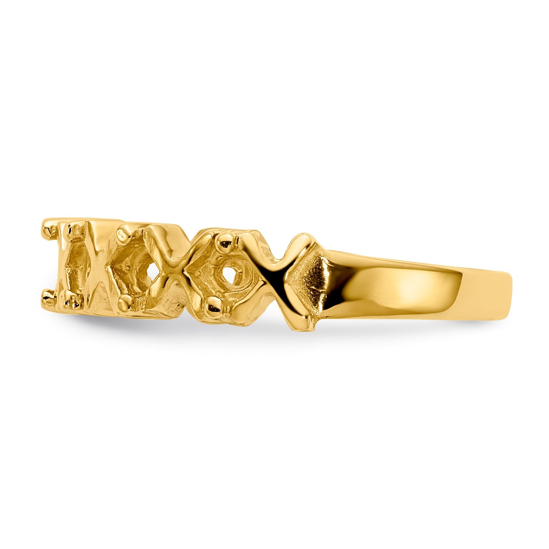 14k Polished 7-Stone Mothers Ring Mounting