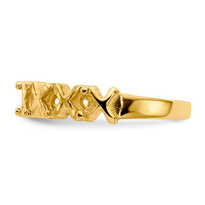 14k Polished 7-Stone Mothers Ring Mounting