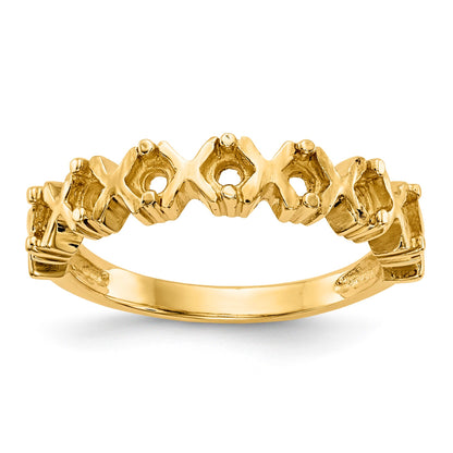 14k Polished 7-Stone Mothers Ring Mounting