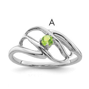 Sterling Silver Rhodium-plated Family Jewelry Mounting
