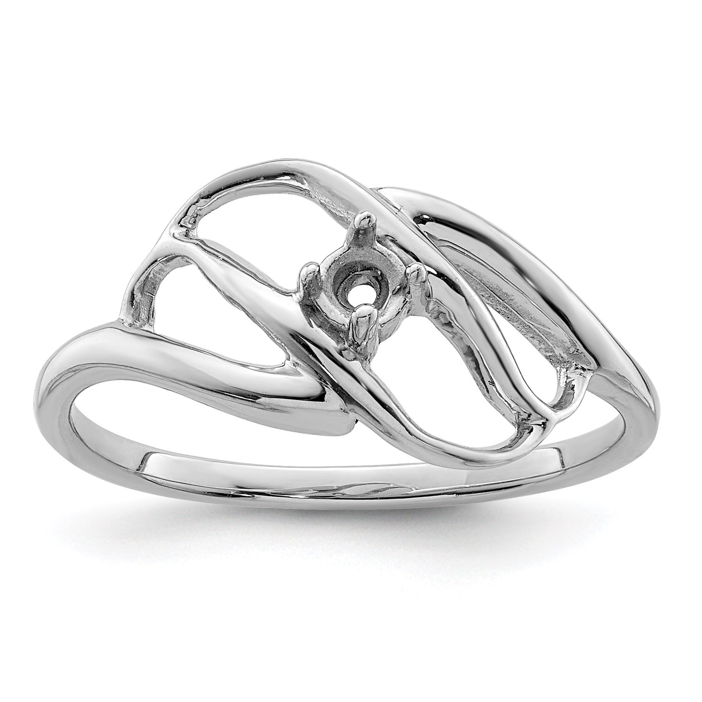 Sterling Silver Rhodium-plated Family Jewelry Mounting