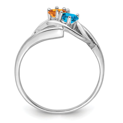 Sterling Silver Rhodium-plated Family Jewelry Mounting