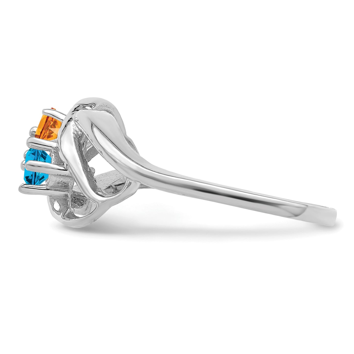 Sterling Silver Rhodium-plated Family Jewelry Mounting