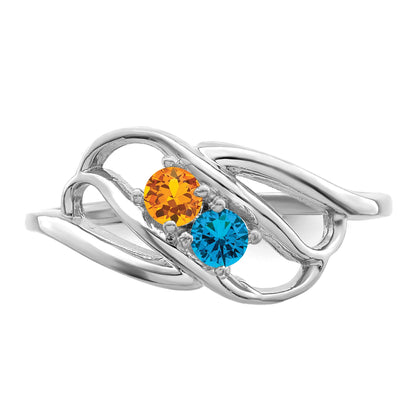 Sterling Silver Rhodium-plated Family Jewelry Mounting