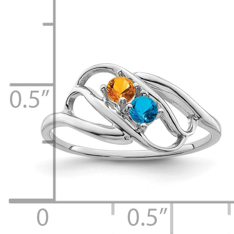 Sterling Silver Rhodium-plated Family Jewelry Mounting