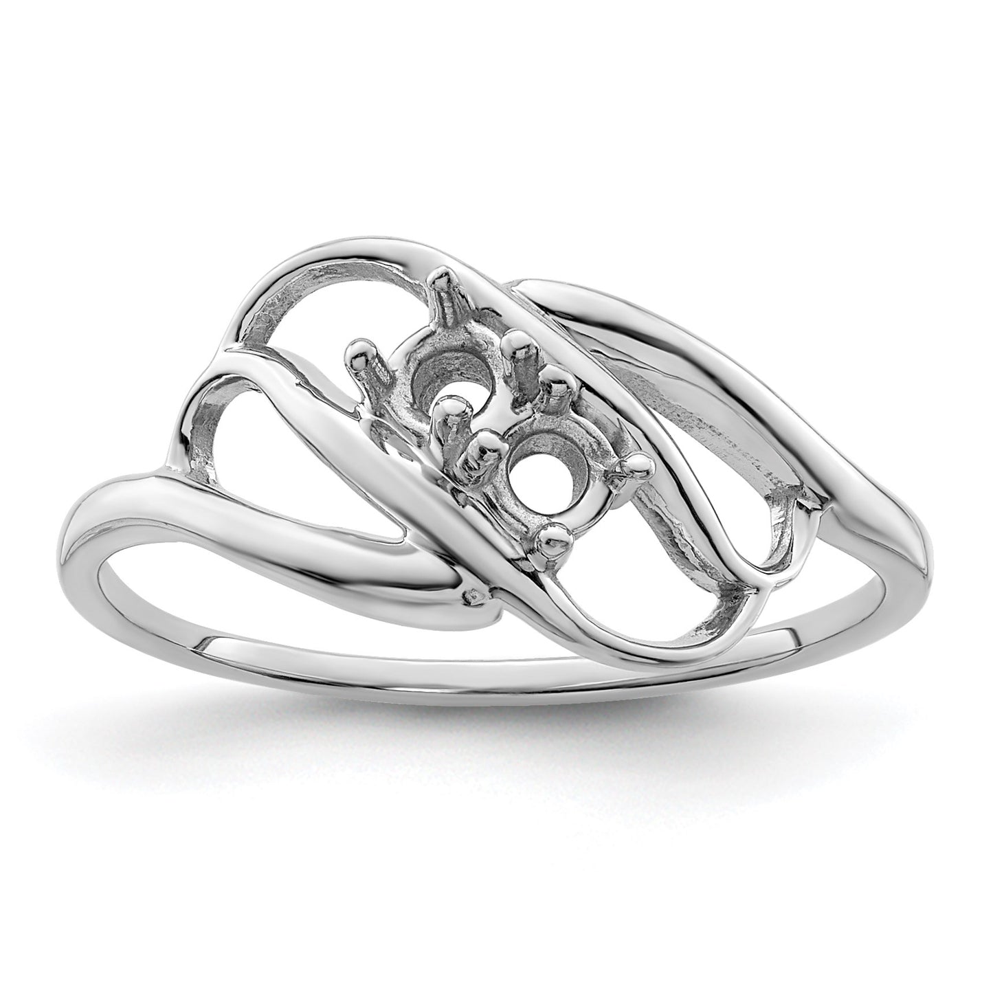 Sterling Silver Rhodium-plated Family Jewelry Mounting