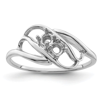Sterling Silver Rhodium-plated Family Jewelry Mounting