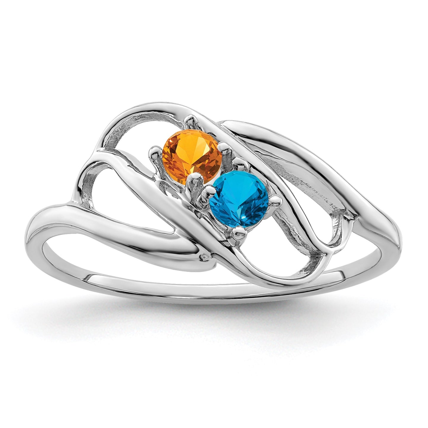 Sterling Silver Rhodium-plated Family Jewelry Mounting