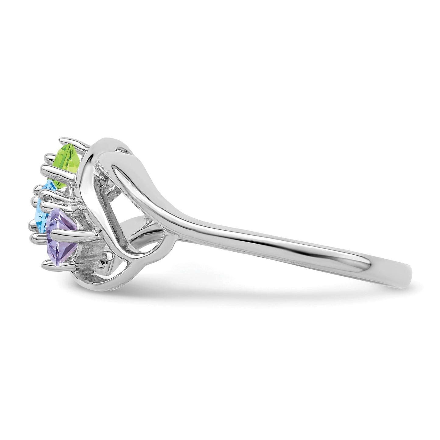 Sterling Silver Rhodium-plated Family Jewelry Mounting