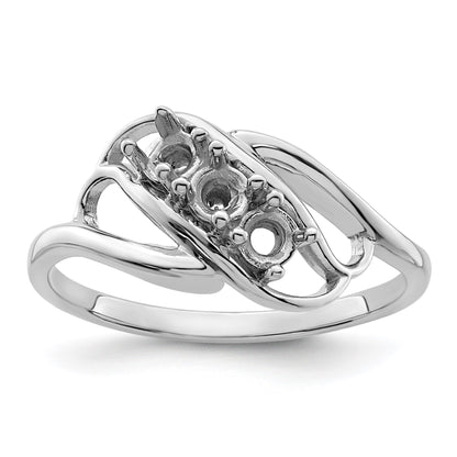 Sterling Silver Rhodium-plated Family Jewelry Mounting