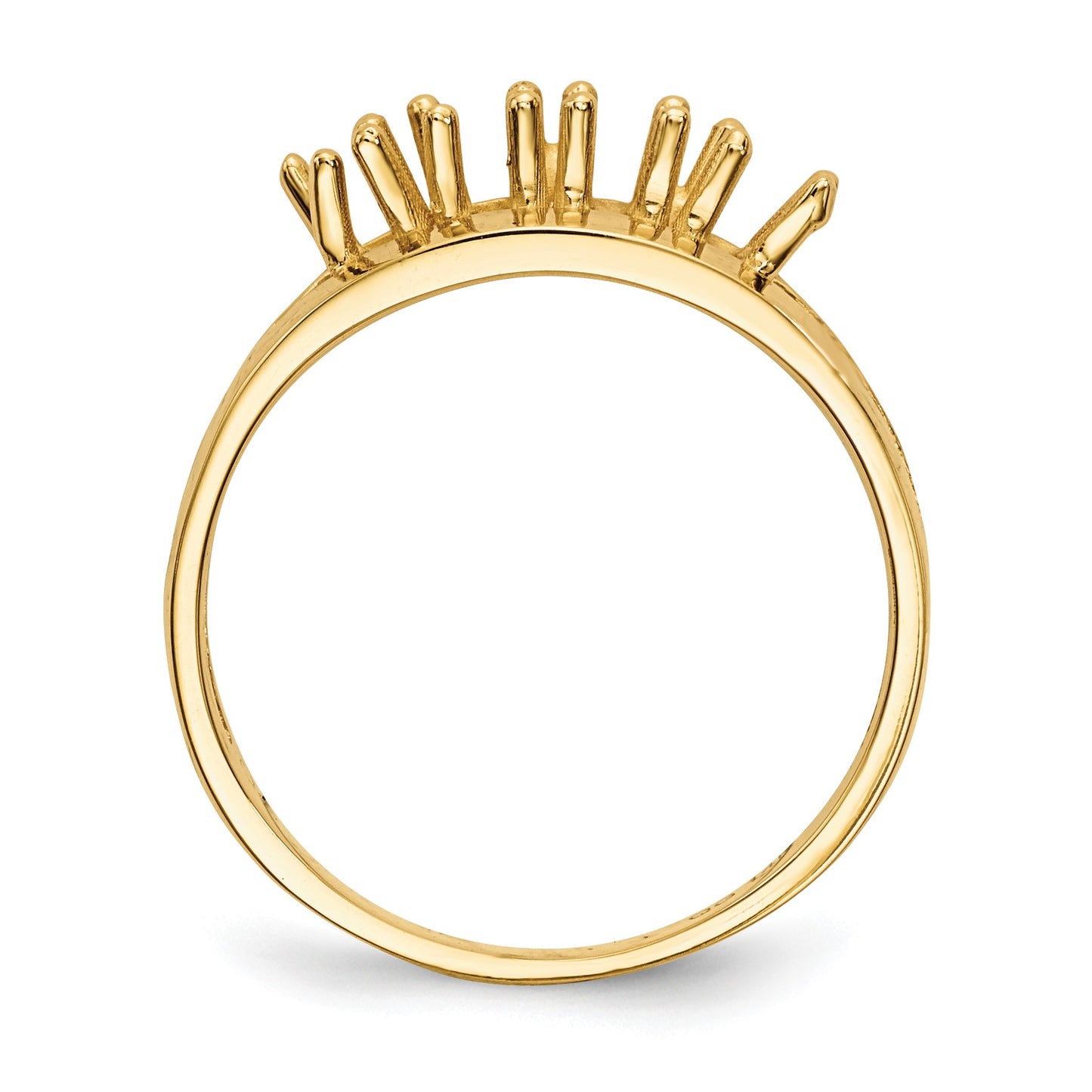 14k Polished 2-Stone Mothers Ring Mounting