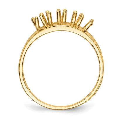 14k Polished 2-Stone Mothers Ring Mounting
