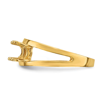 14k Polished 2-Stone Mothers Ring Mounting