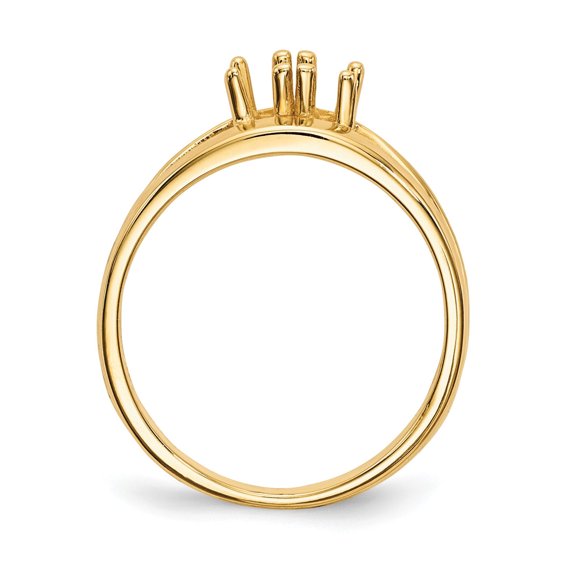 14k Polished 4-Stone Mothers Ring Mounting