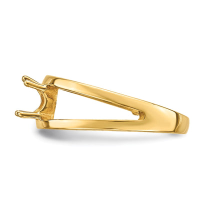 14k Polished 4-Stone Mothers Ring Mounting