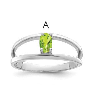 Sterling Silver Rhodium-plated Family Jewelry Mounting