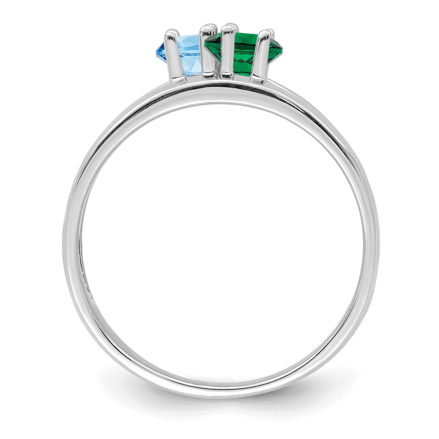 Sterling Silver Rhodium-plated Family Jewelry Mounting
