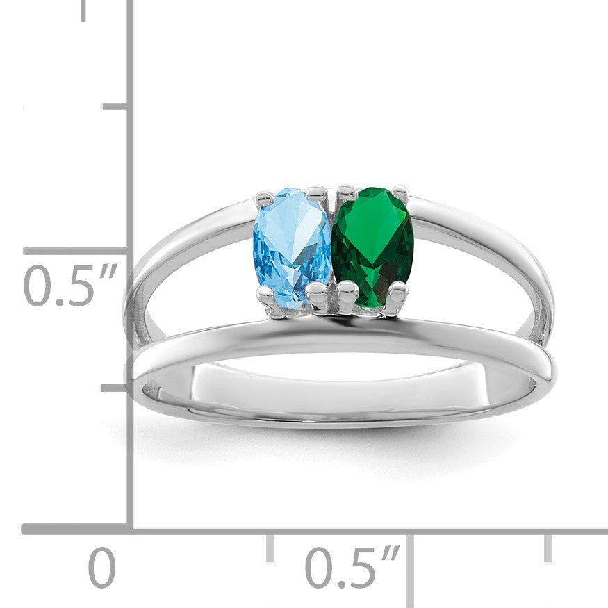 Sterling Silver Rhodium-plated Family Jewelry Mounting