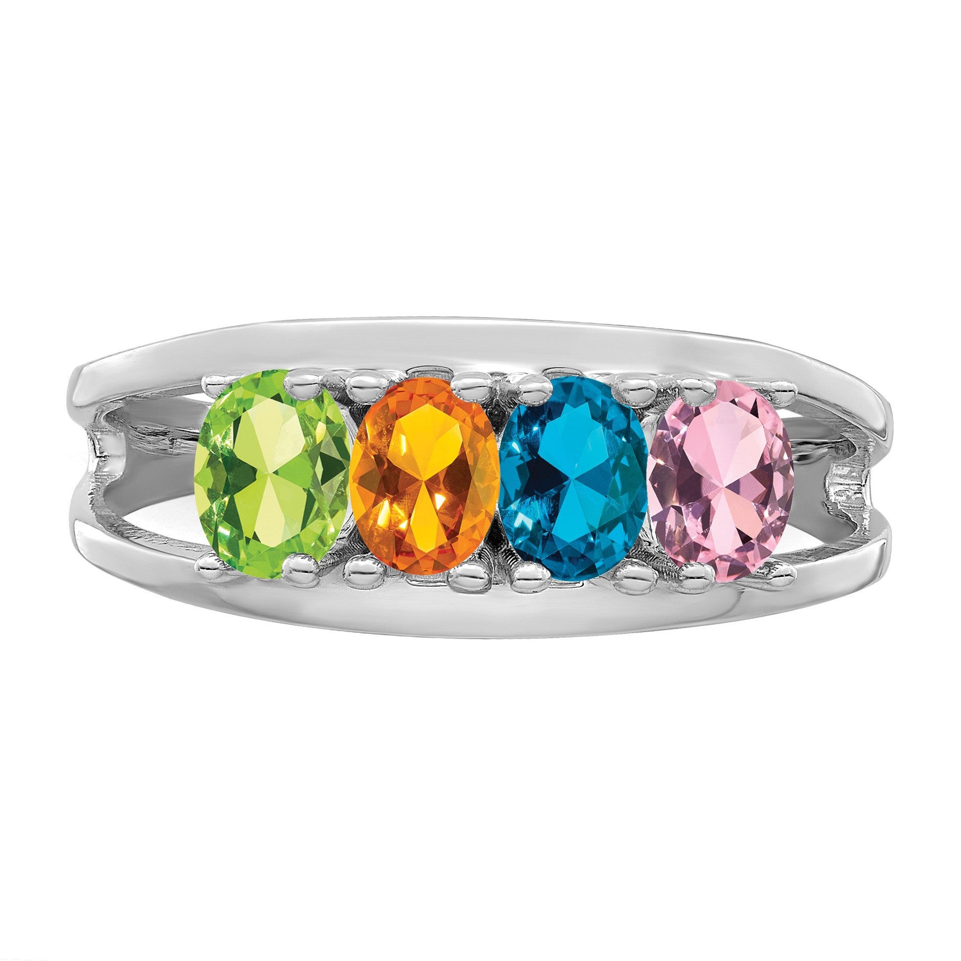 Sterling Silver Rhodium-plated Family Jewelry Mounting