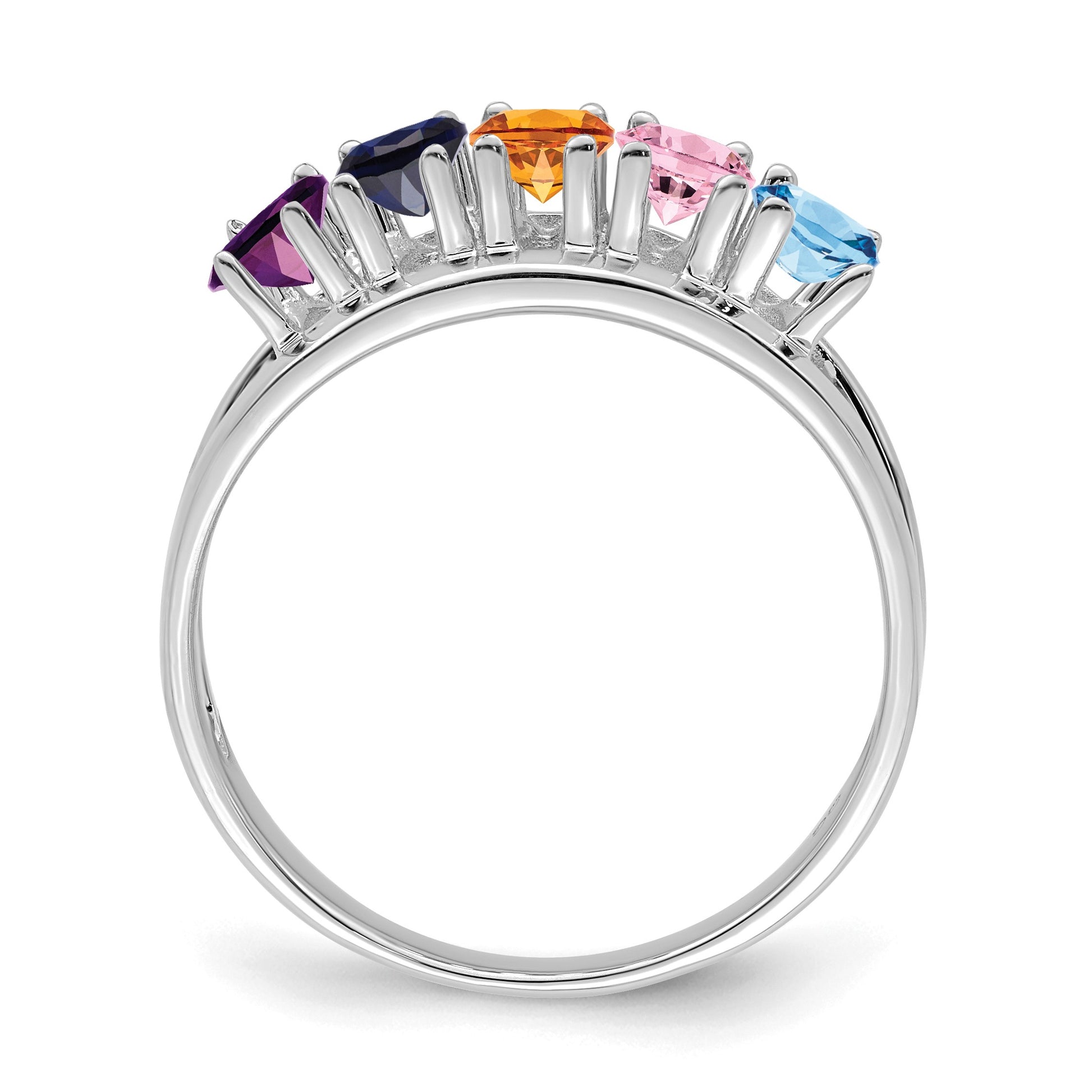 Sterling Silver Rhodium-plated Family Jewelry Mounting