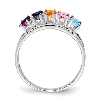 Sterling Silver Rhodium-plated Family Jewelry Mounting