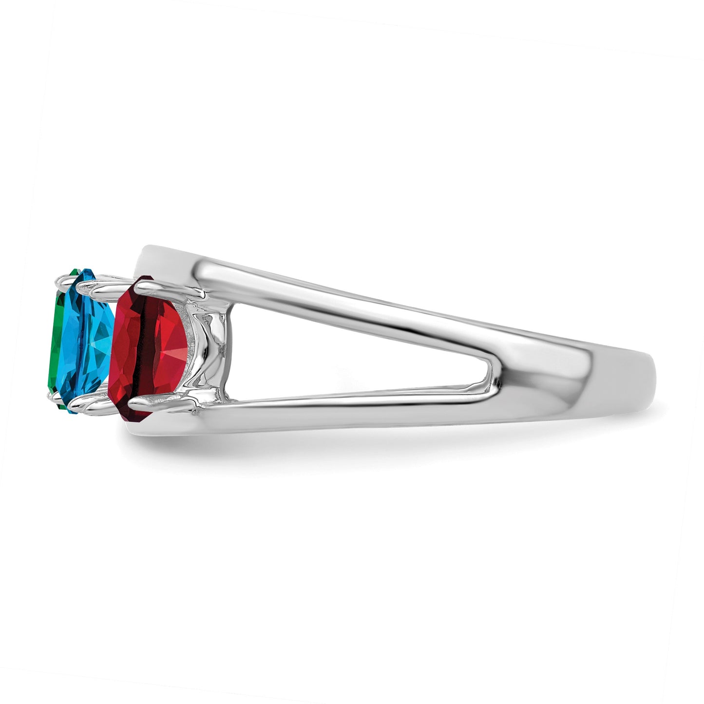 Sterling Silver Rhodium-plated Family Jewelry Mounting