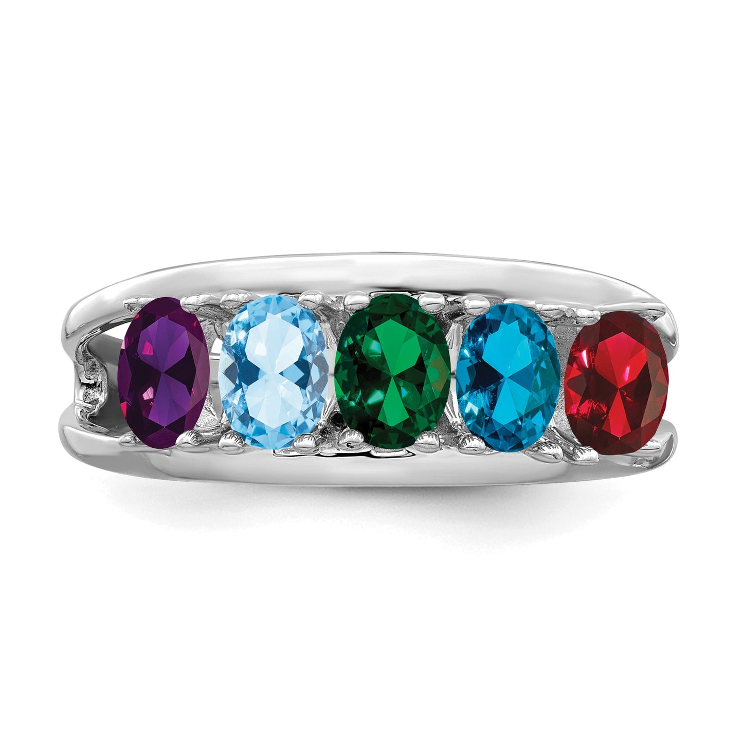 Sterling Silver Rhodium-plated Family Jewelry Mounting