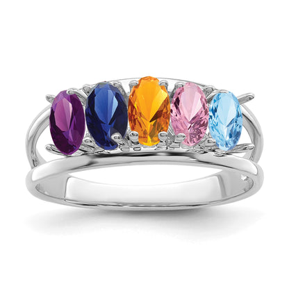 Sterling Silver Rhodium-plated Family Jewelry Mounting